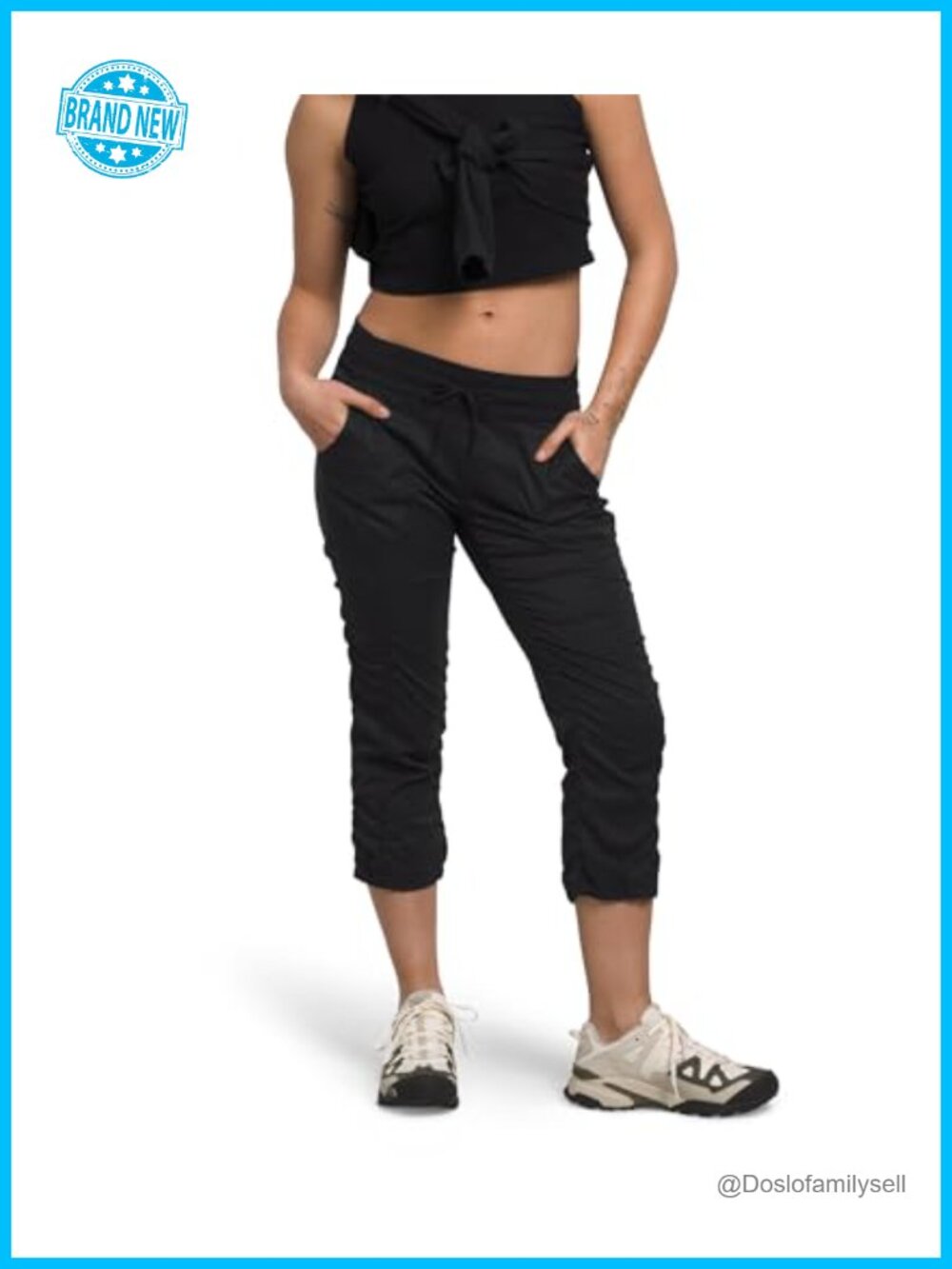 Womens Aphrodite 2.0 Capri Moisture Wicking Water Repellent UPF 40+ Jogger Pants
